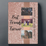 Best Friends Monogram Foto Roos Gold Fotoplaat<br><div class="desc">Dit ontwerp kan op het gebied worden gepersonaliseerd dat door de foto en/of tekst te veranderen wordt verstrekt. Of het kan worden aangepast door te klikken deze Sjabloon personaliseert en dan de klik te kiezen om verdere optie aan te passen en de kleur van de achtergrond te schrappen of te...</div>