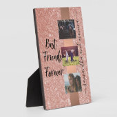Best Friends Monogram Foto Roos Gold Fotoplaat (Zijkant)