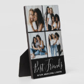 Best Friends Personalized 4 Photo Collage Fotoplaat (Zijkant)