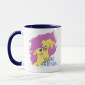 Best Friends Personalized Cute Dog Art Custom Mug Mok (Links)
