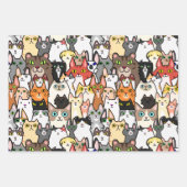 Best Friends Pet Cats and Dogs Gift Wrapping Paper (Voorkant 3)