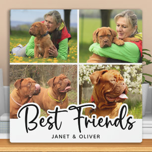 Best Friends Pet Dog White Photo Collage Fotoplaat