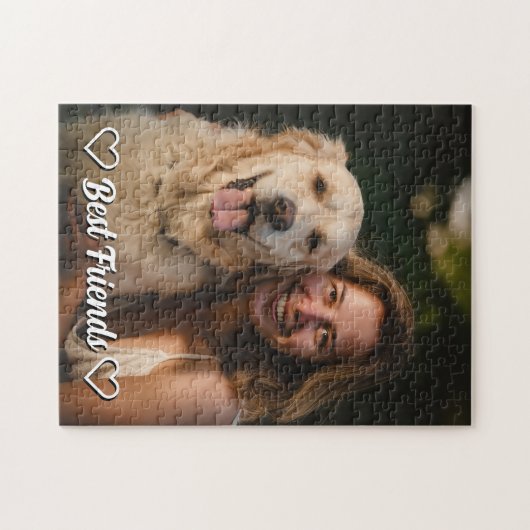 Best Friends Pet Photo Custom Gift for Pet Lovers Legpuzzel (Horizontaal)