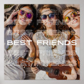 Best Friends Photo and Modern Text Overlay Poster (Voorkant)