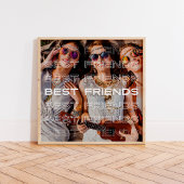 Best Friends Photo and Modern Text Overlay Poster