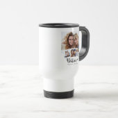 Best Friends Photo Collage Besties Heart Reisbeker (Voorkant rechts)