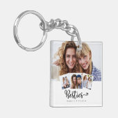 Best Friends Photo Collage Besties Heart Sleutelhanger (Voorkant Links)
