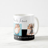 Best Friends Photo Collage Custom Text Script Koffiemok (Voorkant rechts)