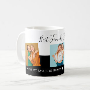 Best Friends Photo Collage Custom Text Script Koffiemok