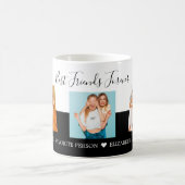 Best Friends Photo Collage Custom Text Script Koffiemok (Center)