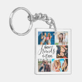 Best Friends Photo Collage Cute Script Sleutelhanger (Voorkant Links)