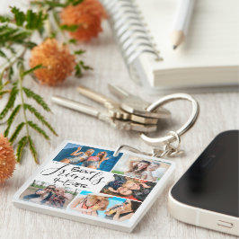 Best Friends Photo Collage Cute Script Sleutelhanger