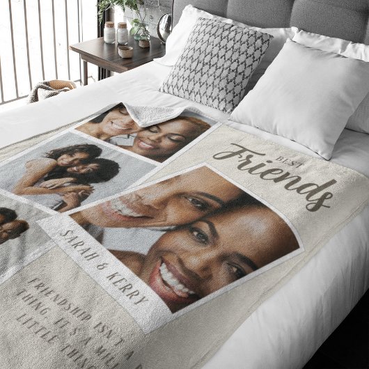 Best Friends Photo Collage Fleece Blanket