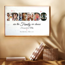 Best Friends Photo Collage Gift Poster