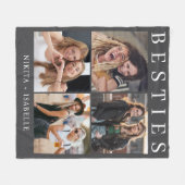 Best Friends Photo Collage Keepsake Fleece Blanket Deken (Voorkant (Horizontaal))