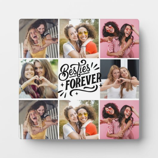 Best Friends Photo Collage Plaque Fotoplaat (Voorkant)