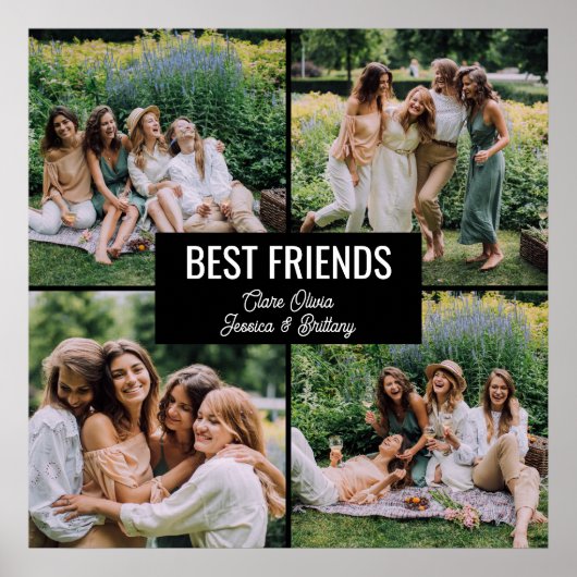 Best Friends Photo Collage Poster (Voorkant)