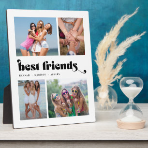 Best Friends Photo Collage Retro Fotoplaat