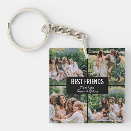 Best Friends Photo Collage Sleutelhanger (Voorkant)