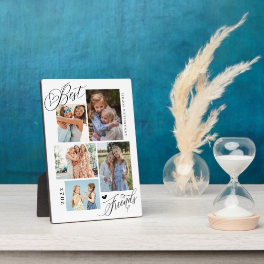 Best Friends Photo Collage Typography Keepomwille Fotoplaat (Zijkant)