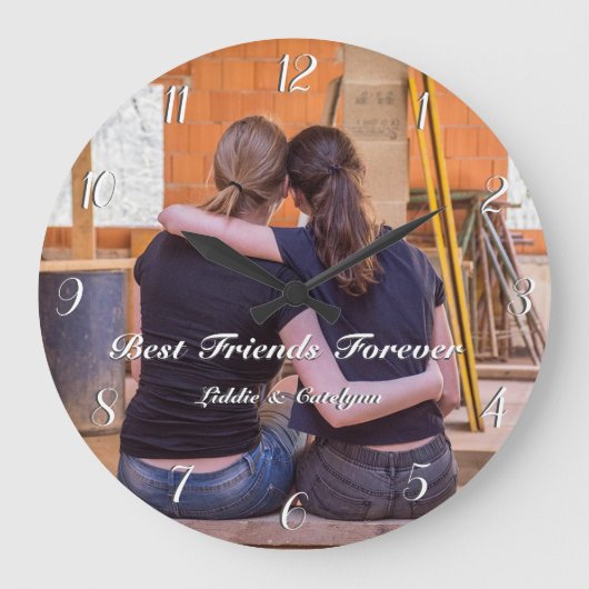 Best Friends Photo Custom  Grote Klok (Voorkant)