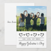 Best Friends Photo Happy Galentines Day Feestdagenkaart (Voorkant / Achterkant)