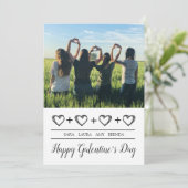 Best Friends Photo Happy Galentines Day Feestdagenkaart (Staand voorkant)