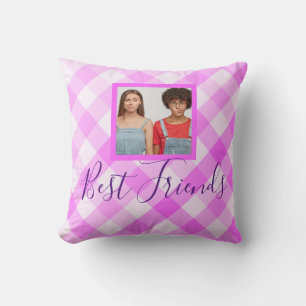 Best Friends Photo Hot Pink Pset Kussen