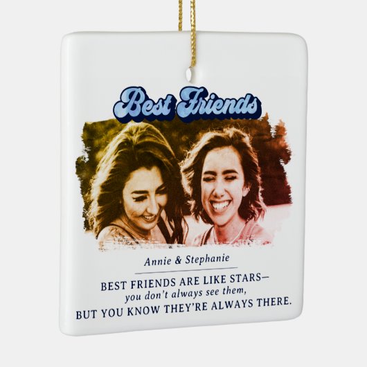 Best Friends Photo in Keepomwille Keramisch Ornament (Rechts)