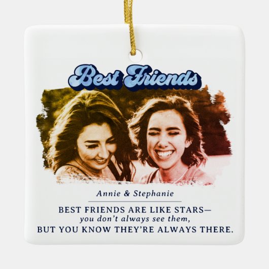 Best Friends Photo in Keepomwille Keramisch Ornament (Voorkant)