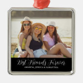 Best Friends Photo Metalen Ornament (Voorkant)