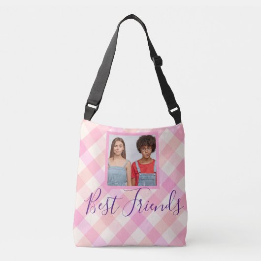 Best Friends Photo Pink Pset Crossbody Tas (Voorkant)