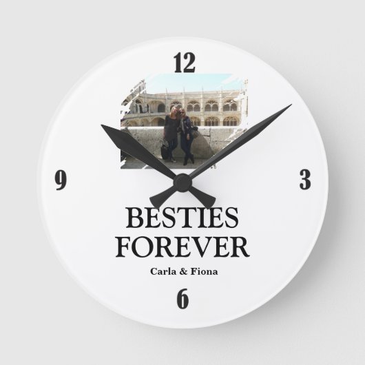Best Friends Photo Wall Round Clock Ronde Klok (Voorkant)