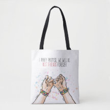 Best Friends Pinky Promise Canvas tas