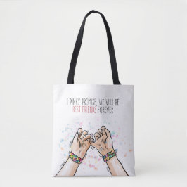Best Friends Pinky Promise Canvas tas
