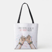Best Friends Pinky Promise Canvas tas (Achterkant)