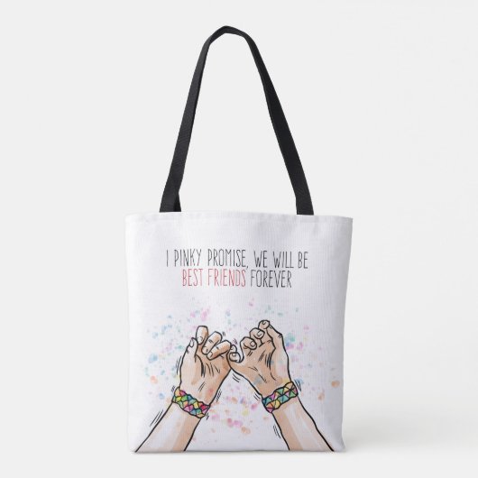 Best Friends Pinky Promise Canvas tas (Achterkant)