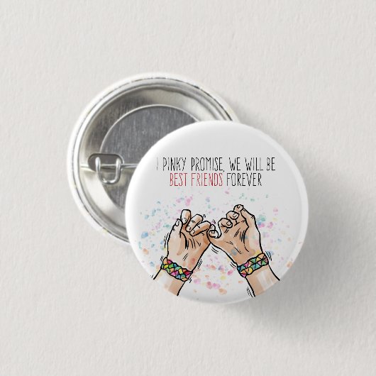 Best Friends Pinky Promise Pin Button (Voorkant /achterkant)