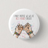 Best Friends Pinky Promise Pin Button (Voorkant)