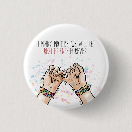 Best Friends Pinky Promise Pin Button