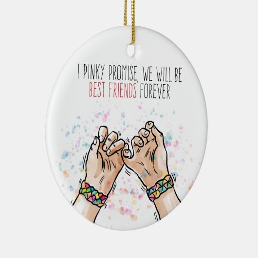 Best Friends Pinky Promise | Versiering Keramisch Ornament (Rechts)