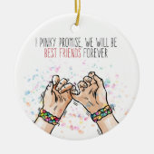 Best Friends Pinky Promise | Versiering Keramisch Ornament (Voorkant)
