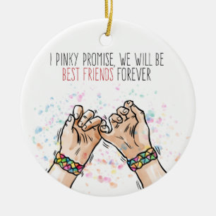 Best Friends Pinky Promise Versiering Keramisch Ornament