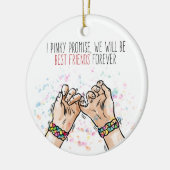 Best Friends Pinky Promise | Versiering Keramisch Ornament (Links)
