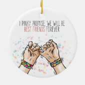 Best Friends Pinky Promise | Versiering Keramisch Ornament (Achterkant)