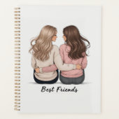 Best Friends Planner – Personalized Back‑View Girl (Voorkant)