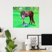 Best Friends Quarter Horse Australian Cattle Dog Poster (Thuiskantoor)