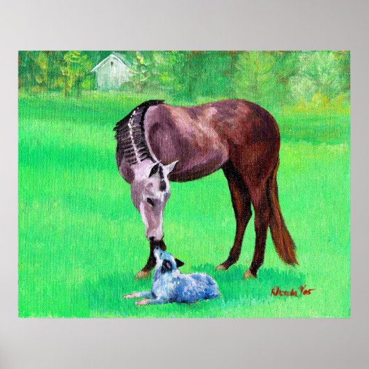 Best Friends Quarter Horse Australian Cattle Dog Poster (Voorkant)