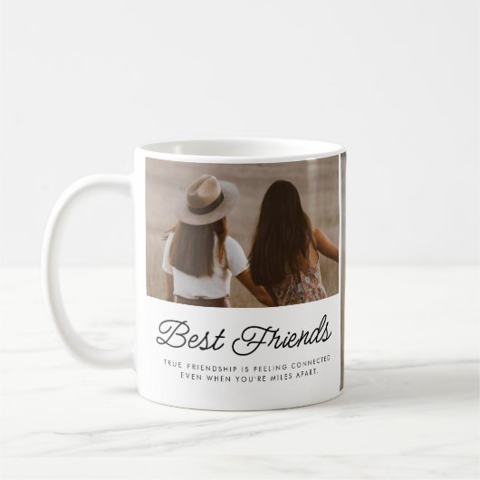 Best Friends Quote Photo Script Keepsake Koffiemok (Links)