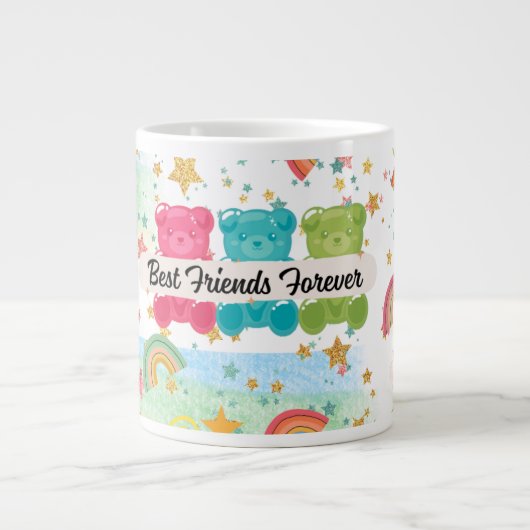 Best friends rainbow mug grote koffiekop (Voorkant)
